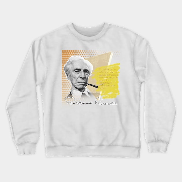 Filosofía. Bertrand Russel. Síndrome del impostor Crewneck Sweatshirt by nerd-studios